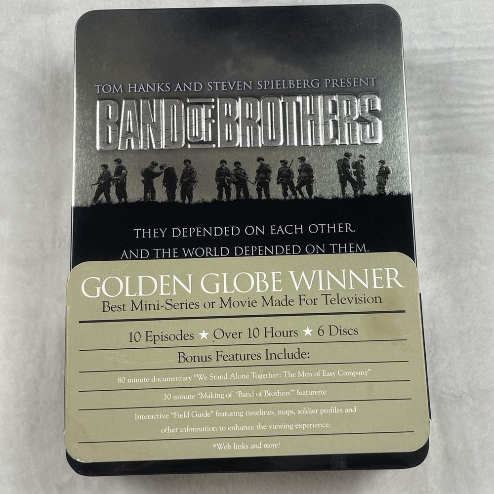 Band of Brothers (DVD, 2002, 6-Disc Set) Mini Series Tin Box Tom Hanks HBO